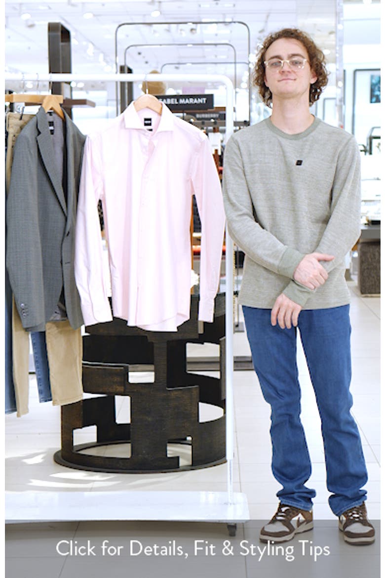 P-Hank Slim Fit Stretch Cotton Dress Shirt video