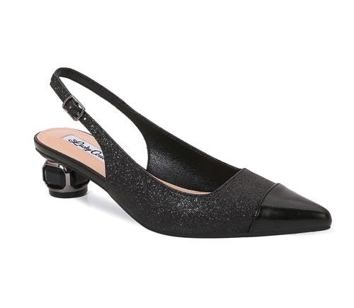 Lady Couture Jewel Heel Slingback Pump In Black