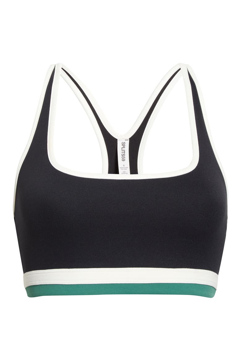 Bianca Rigor Racerback Sports Bra, Alternate, color, BLACK/ WHITE