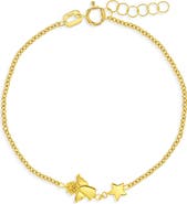 In Season Jewelry 14k Polished Angel Chain Link Bracelet