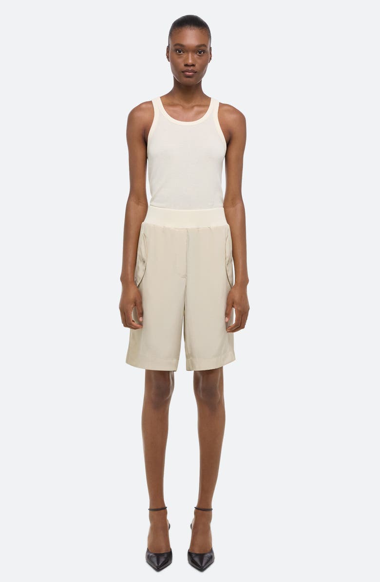Helmut Lang Bomber Bermuda Shorts, Alternate, color, Oat