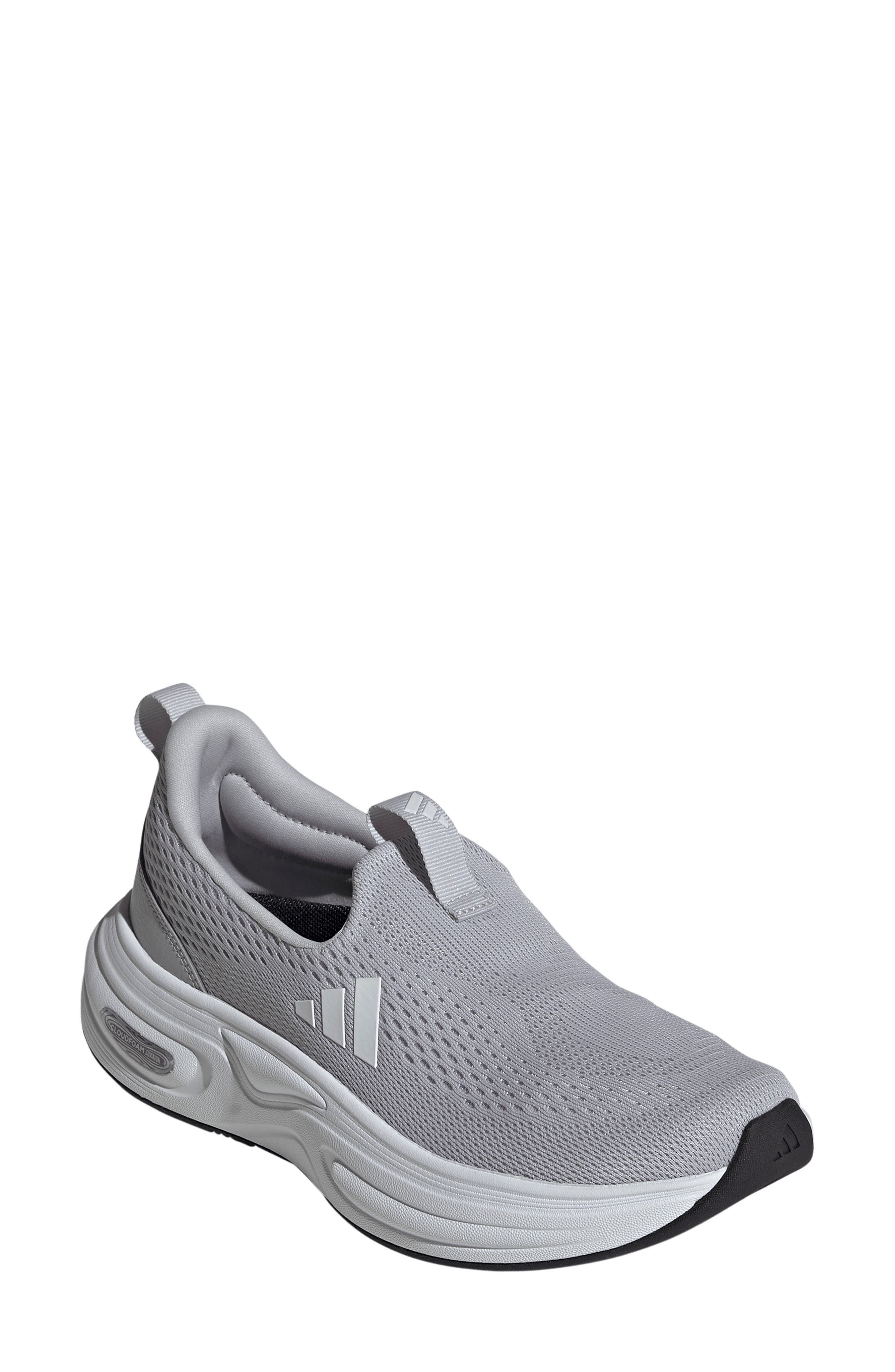 adidas Cloudfoam Cuxxion Slip-On Sneaker, Main, color, Grey/ White/ Core Black