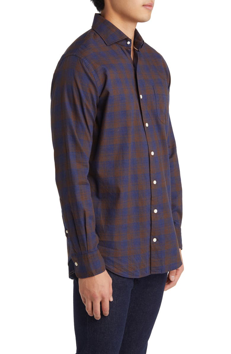 Peter Millar Carr Check Soft Cotton Button-Up Shirt, Alternate, color, 