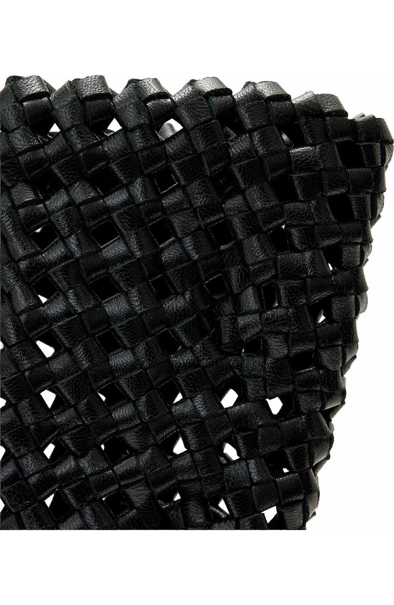 AllSaints Ara East/West Knot Tote, Alternate, color, Black