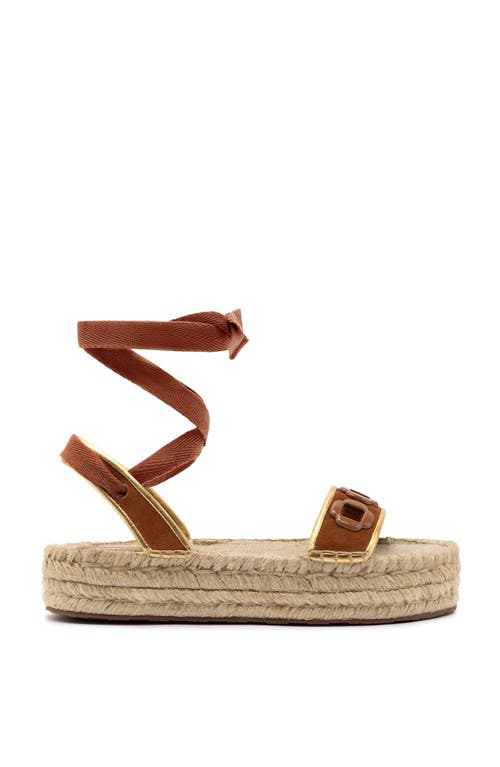 Larroude Larroudé Milan Espadrille Platform In Brown