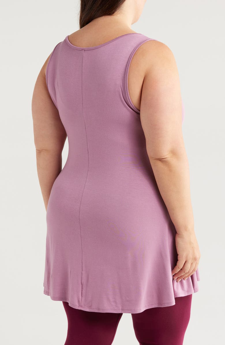 24seven Comfort Apparel Jersey Tunic Tank, Alternate, color, Rose