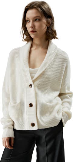 Lilysilk Wool Knit Shawl Collar Cardigan | Nordstrom