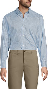 Lands' End No Iron Supima Cotton Pinpoint Buttondown Collar Dress Shirt
