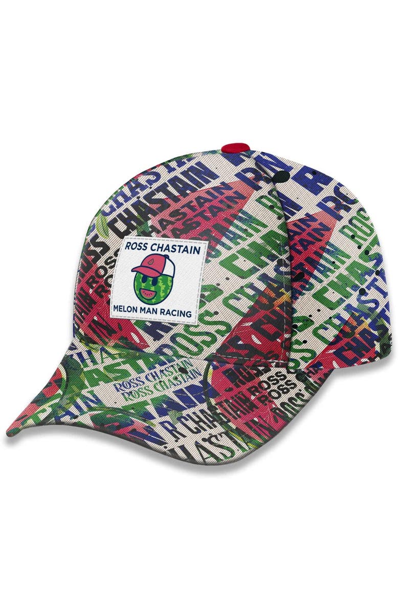 Trackhouse Racing Team Collection Men's Trackhouse Racing Team Collection White Ross Chastain Sublimated Melon Man Adjustable Hat, Main, color, White