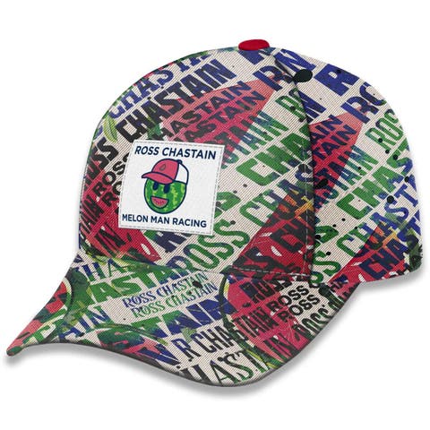 Men's Trackhouse Racing Team Collection White Ross Chastain Sublimated Melon Man Adjustable Hat