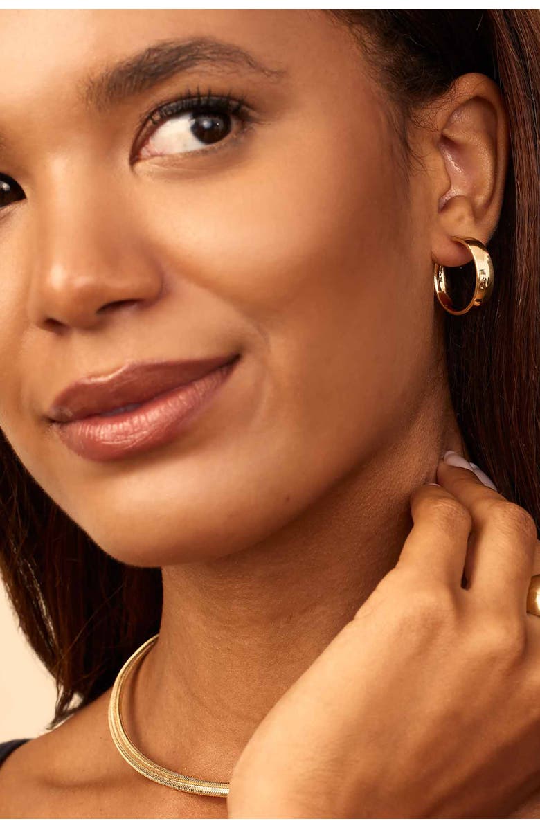 Oradina 14K Yellow Gold The One Large Hoops, Alternate, color, Yellow Gold