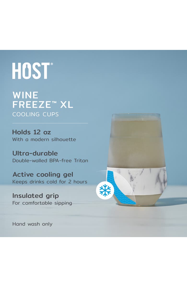 HOST Wine FREEZE XL Cooling Cup Set of 2, Alternate, color, Marble
