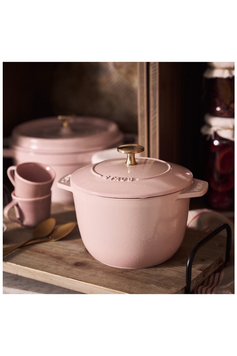 1.5-Quart Enameled Cast Iron Petite French/Dutch Oven, Alternate, color, PEONY PINK
