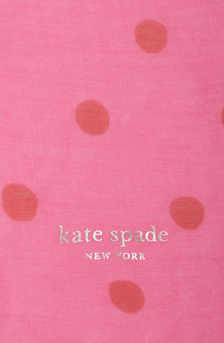 Kate Spade New York painterly dot fringe scarf, Alternate, color, Pink Cloud