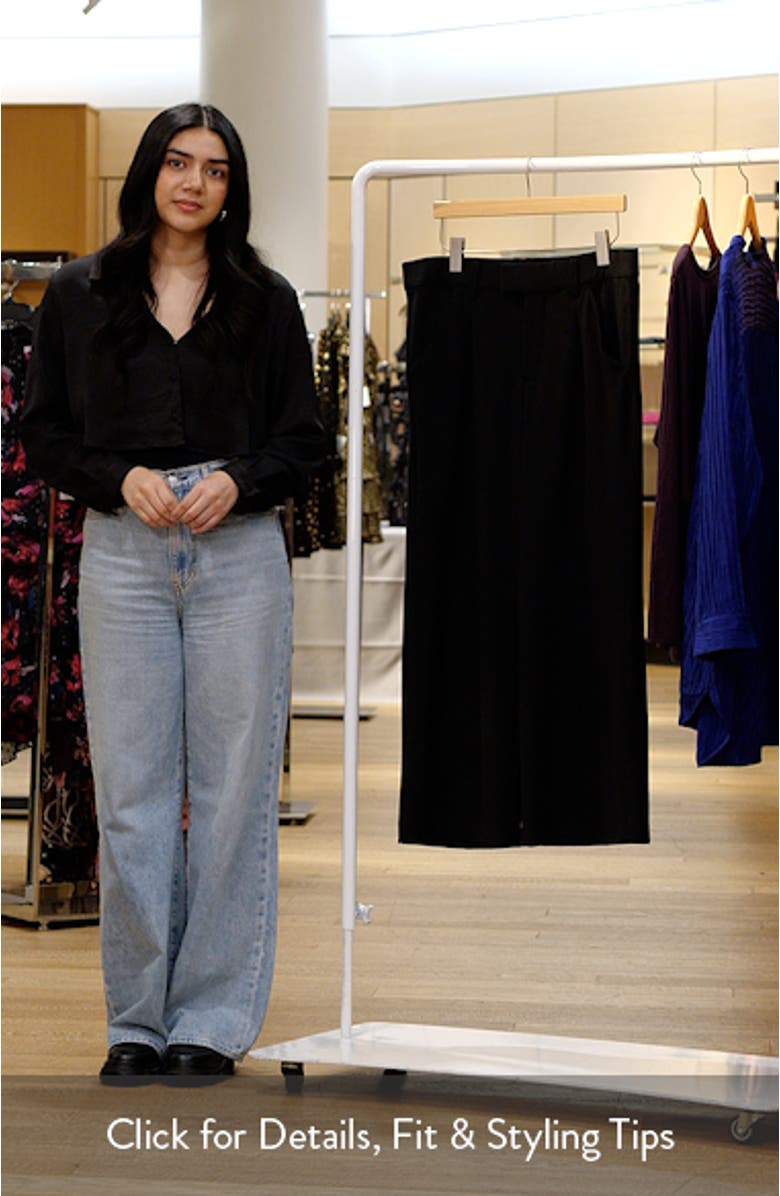 'Ab'Solution Skyrise Pleated Wide Leg Pants, sales video thumbnail
