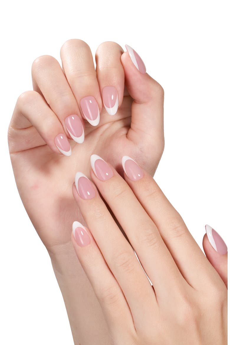 French Tip Press On Nail Studio Kit Short Almond, Alternate, color, None