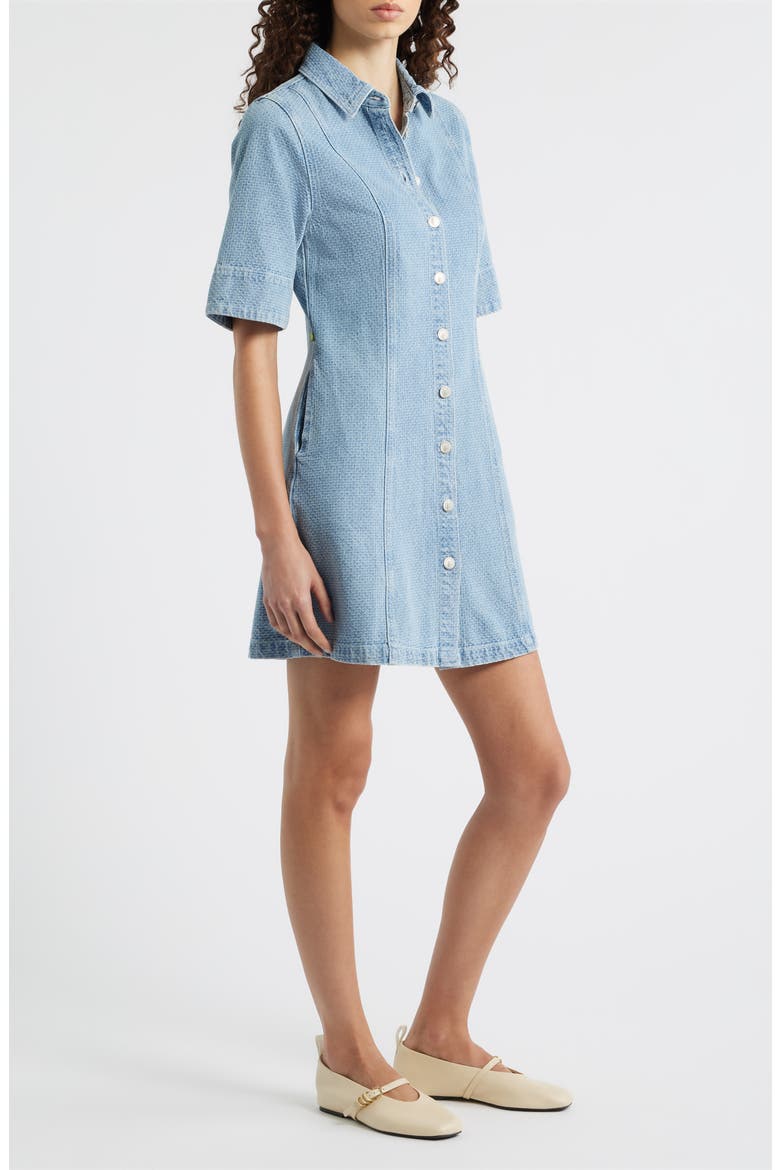 Ellyne Embroidered Denim Shirtdress, Alternate, color, BLEU CLAIR