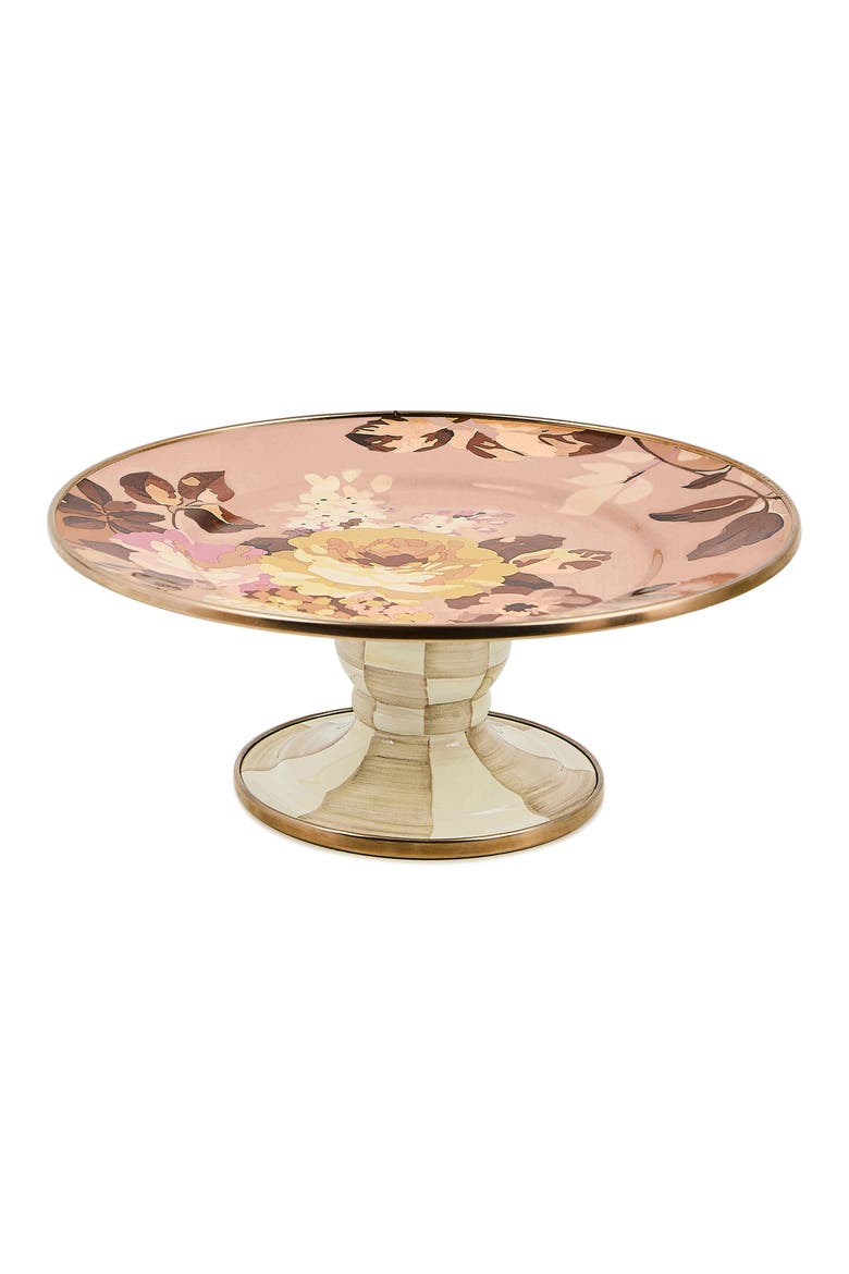 Wild Rose Mauve Mini Pedestal Platter, Main, color, MAUVE