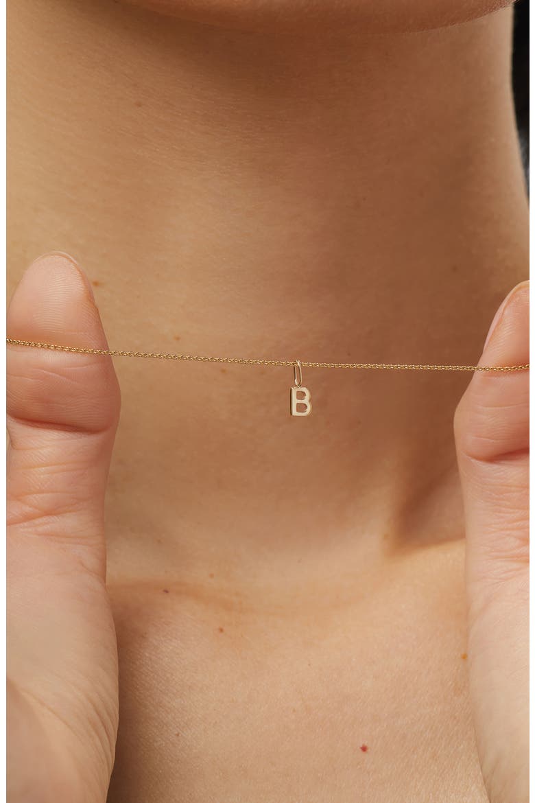 Letter Necklace - Gold Letter Necklace, Alternate, color, O