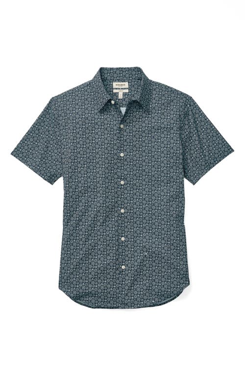 Bonobos Sun Print Tech Short Sleeve Button-up Shirt In Blue