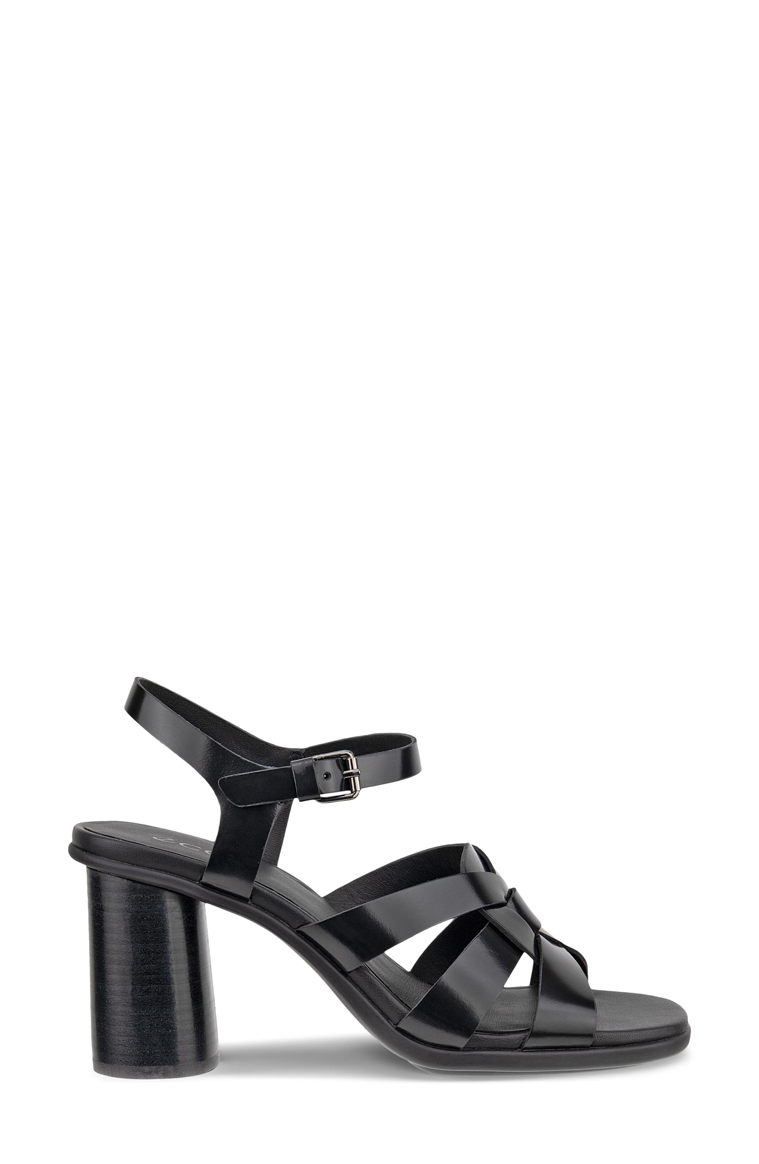 ECCO Sculpted Alba Block Heel Sandal, Alternate, color, Black