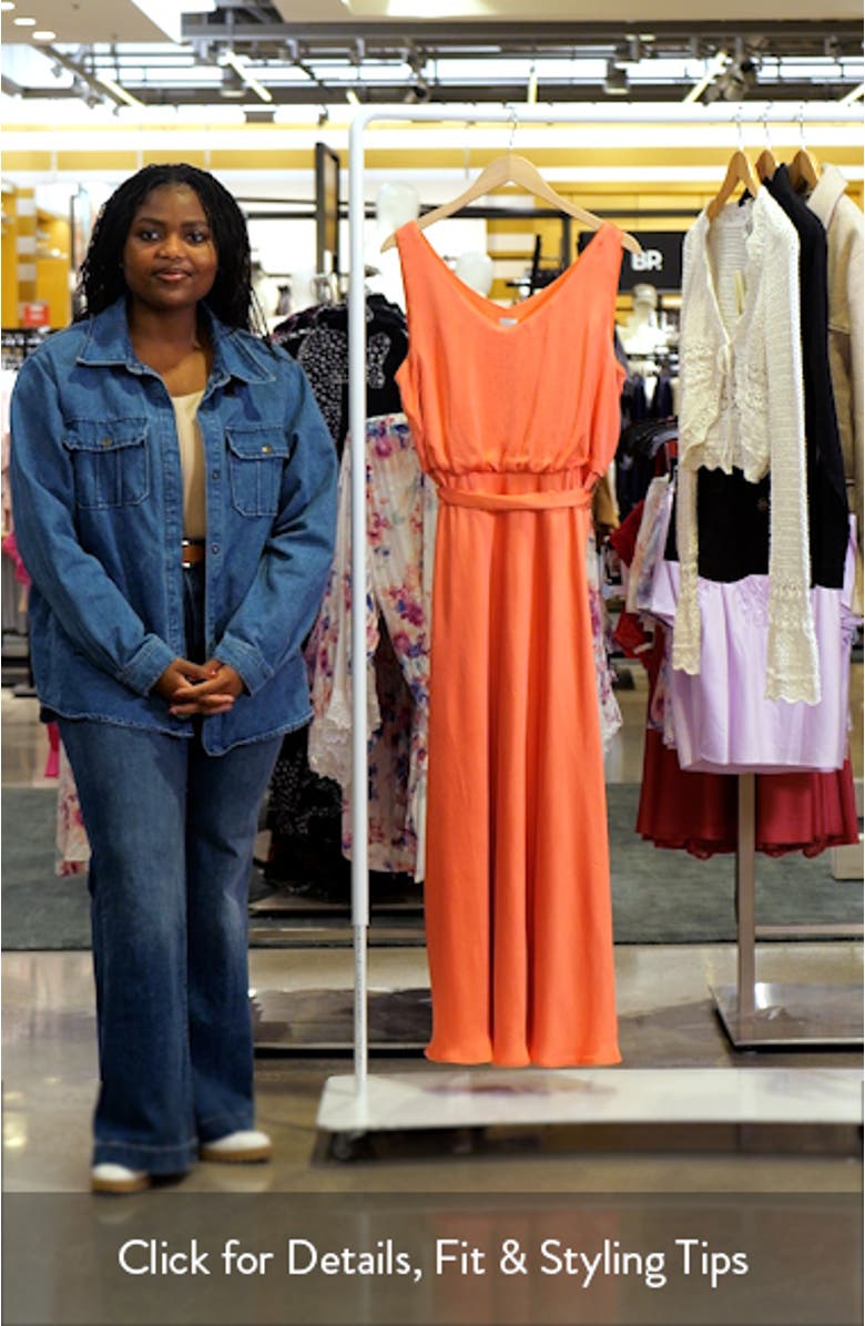 Bianca Tie Waist Satin Maxi Dress, sales video thumbnail