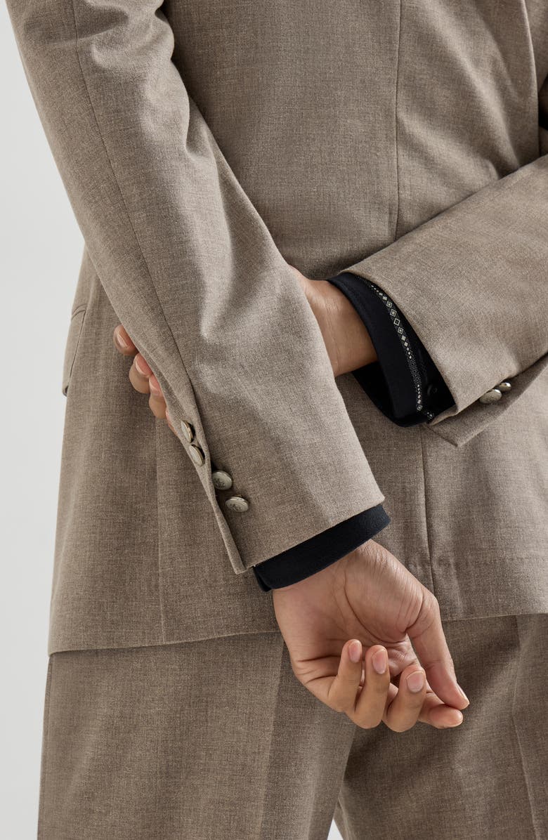 Brunello Cucinelli Uconstructed blazer, Alternate, color, Light Brown