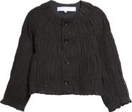 Tao Comme des Garçons Yarn Dyed Shirred Crop Jacket