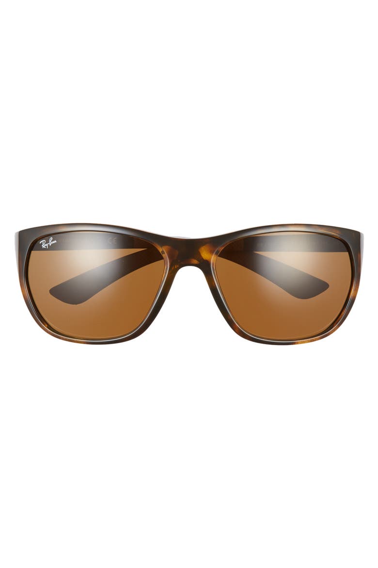 61mm Wrap Sunglasses, Alternate, color, HAVANA