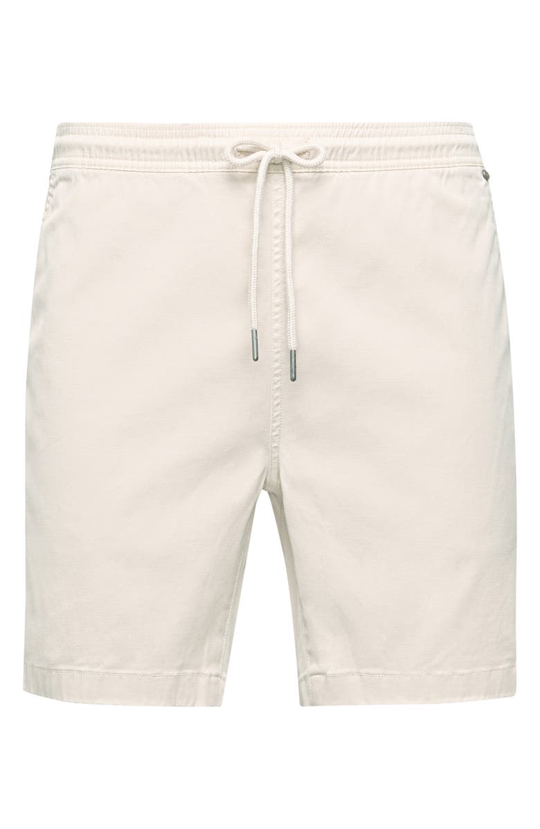Psycho Bunny Willis Stretch Twill Drawstring Shorts, Alternate, color, Natural Linen