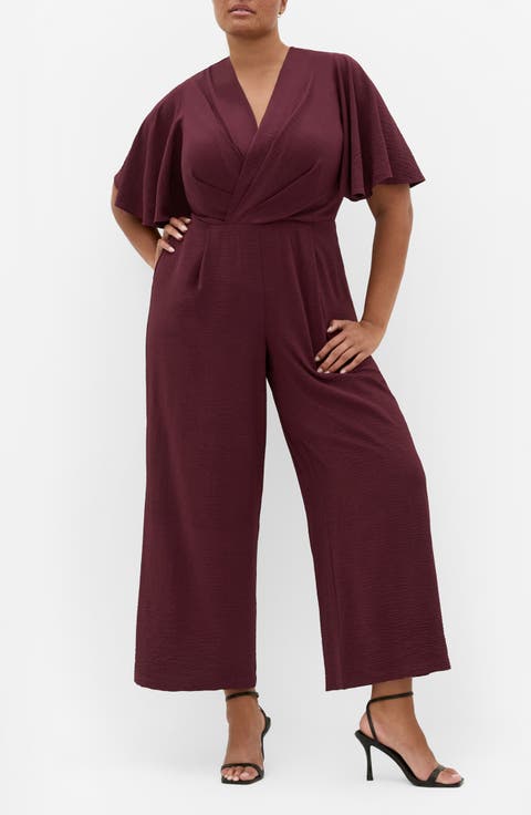 Braelynn Short Sleeve Jumpsuit (Plus)