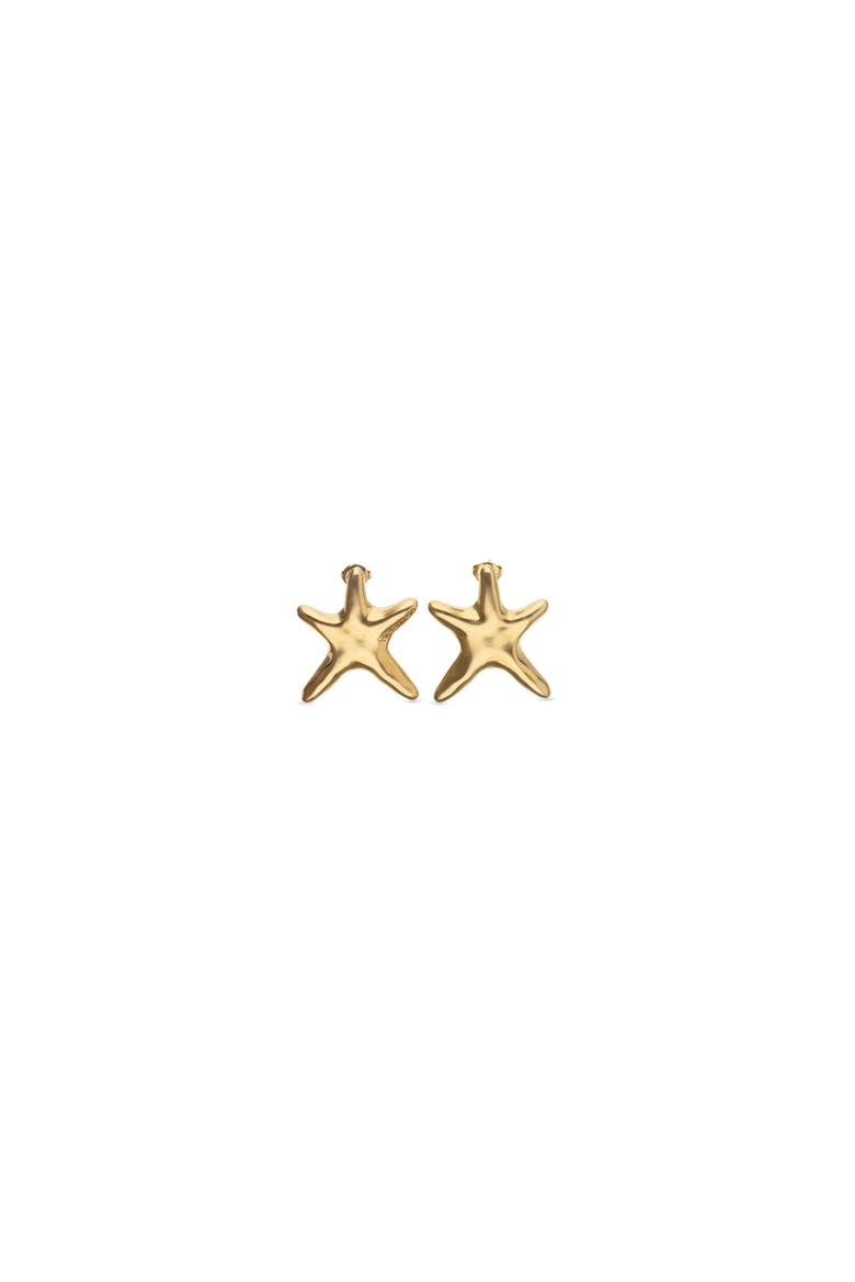 Medium Gold-tone Star Earrings, Main, color, Gold