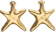 UNODE50 Medium Gold-tone Star Earrings