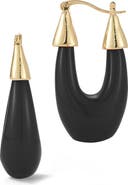 SPHERA MILANO Resin Oval Hoop Earrings