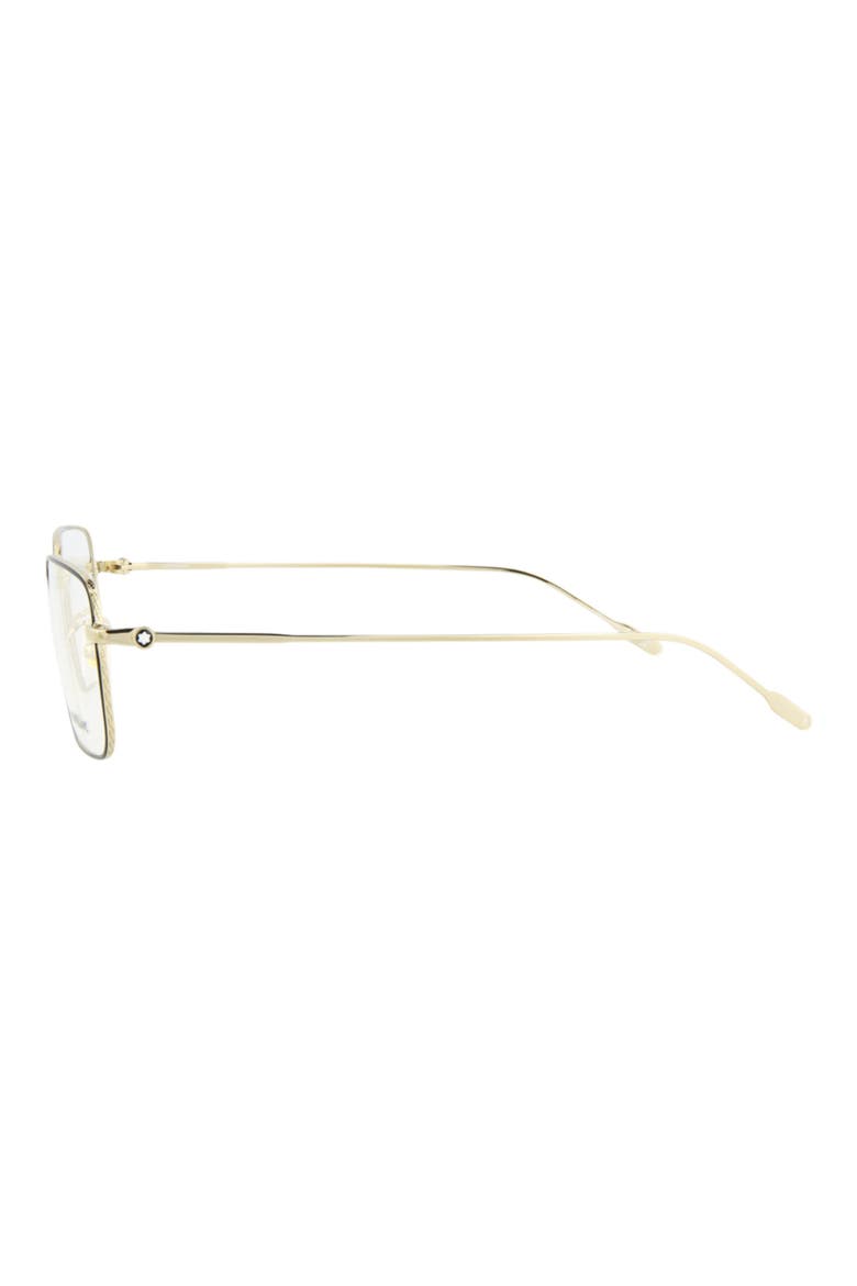 56mm Square Optical Glasses, Alternate, color, GOLD TRANSPARENT