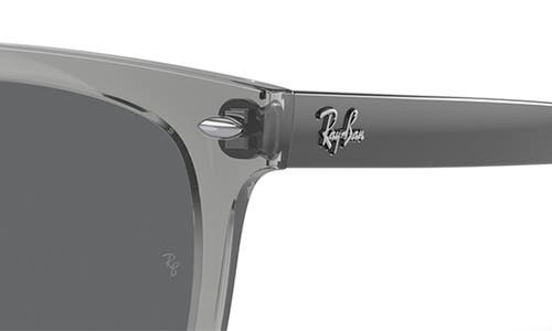 Ray Ban Ray-ban 55mm Polarized Square Sunglasses In Transparent Grey