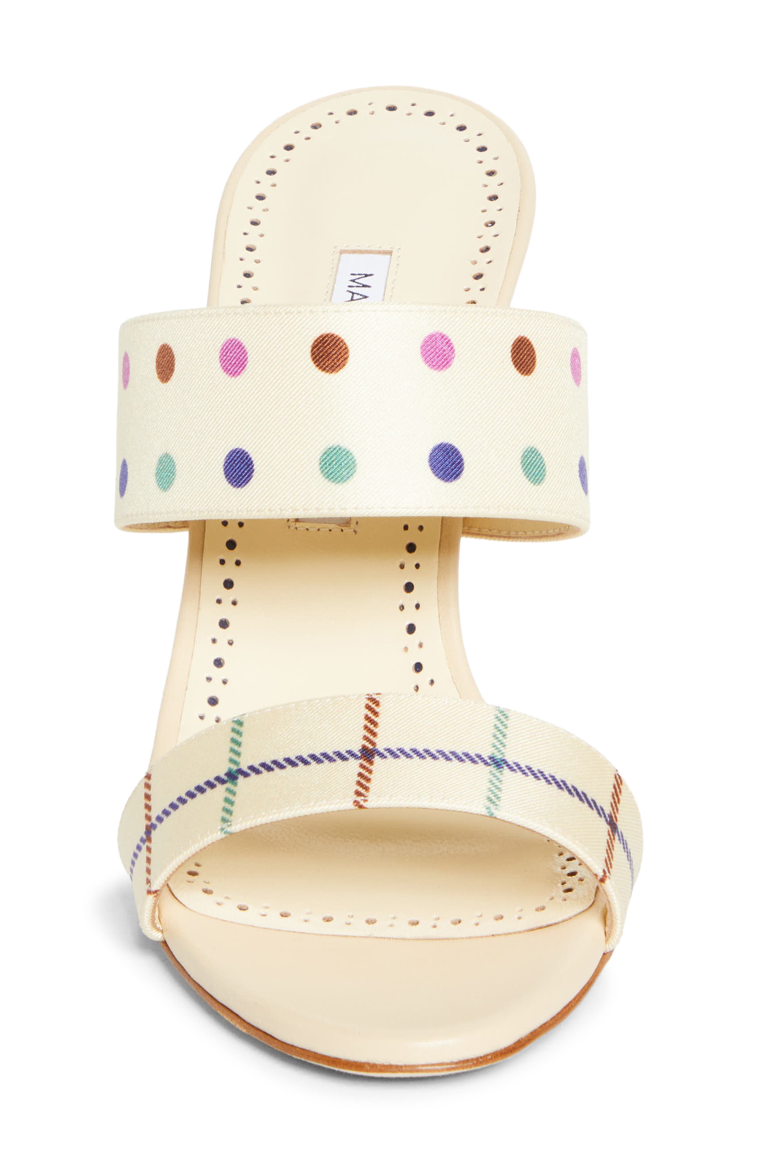 Manolo Blahnik Ralotapla Slide Sandal, Alternate, color, Dark Cream