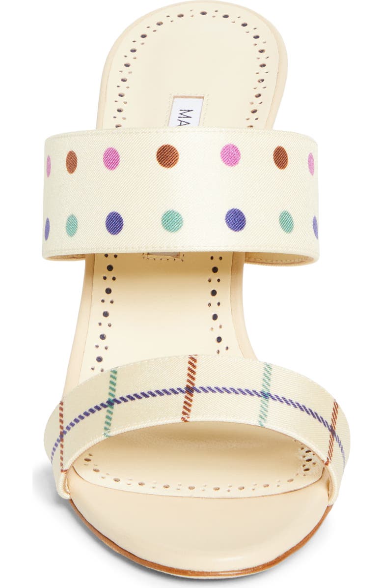 Manolo Blahnik Ralotapla Slide Sandal, Alternate, color, Dark Cream