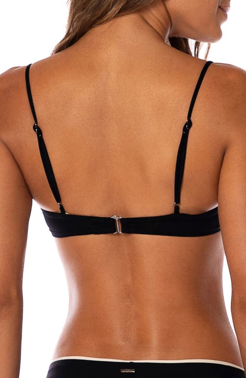 Maaji Midnight Black Amatista Reversible Underwire Bikini Top In Black