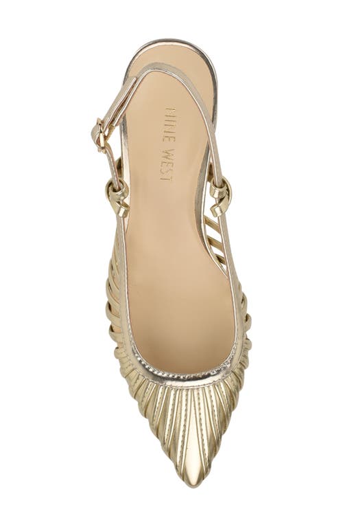 Nine West Resta Slingback Kitten Heel Pump In Gold