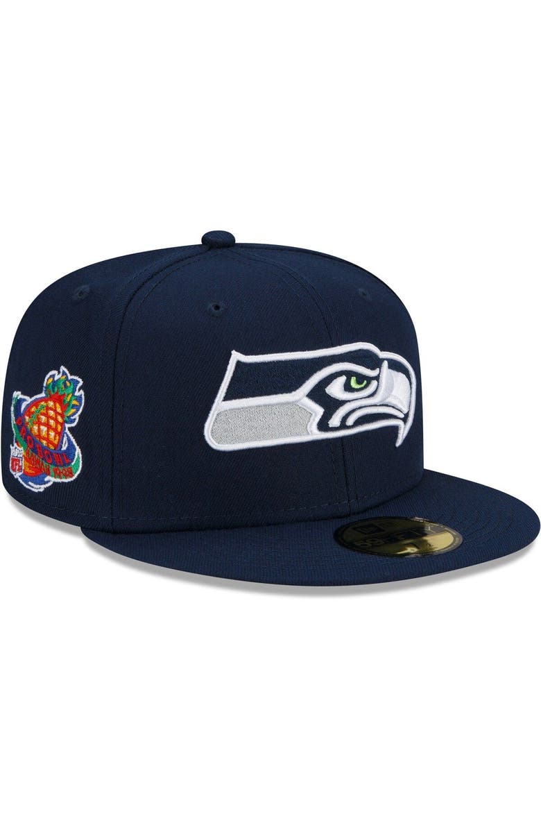 New Era Men's New Era College Navy Seattle Seahawks Patch Up 1988 Pro Bowl 59FIFTY Fitted Hat, Main, color, 
