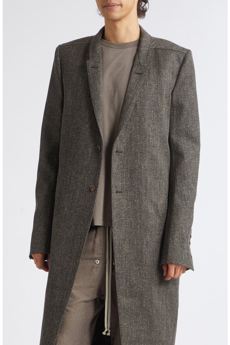 Concordian Wool Blend Coat, Main, color, CARBONE