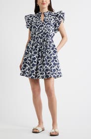 Caslon® Ruffle Tie Waist Dress