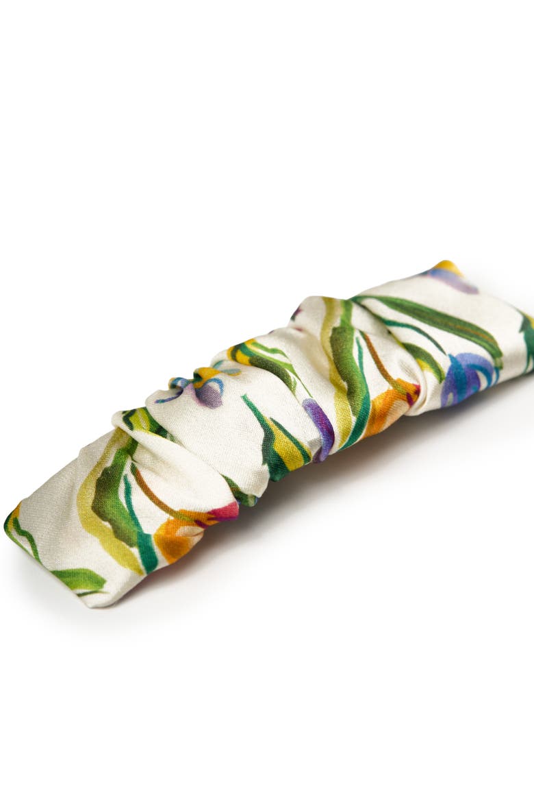 Tulip Silk Hair Barrette Clip, Alternate, color, Beige