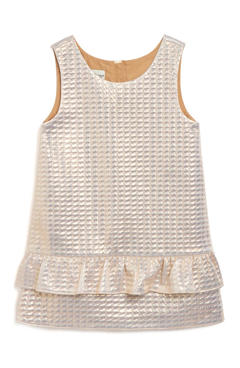 Pippa & Julie Blair Long Sleeve Top & Brocade Dress, Alternate, color, Gold