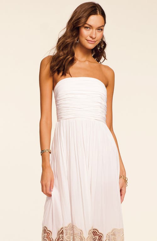 Shop Ramy Brook Milani Strapless Maxi Dress In Ivory