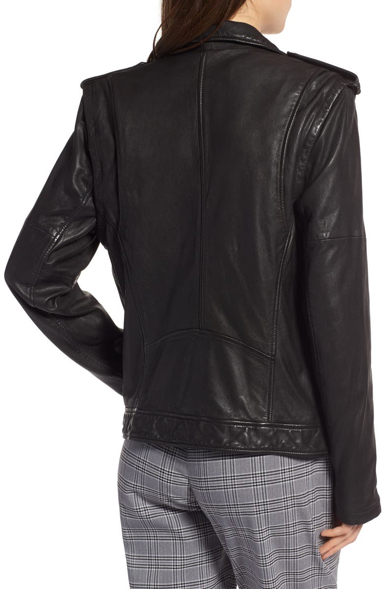 Treasure & Bond Convertible Leather Jacket, Alternate, color,