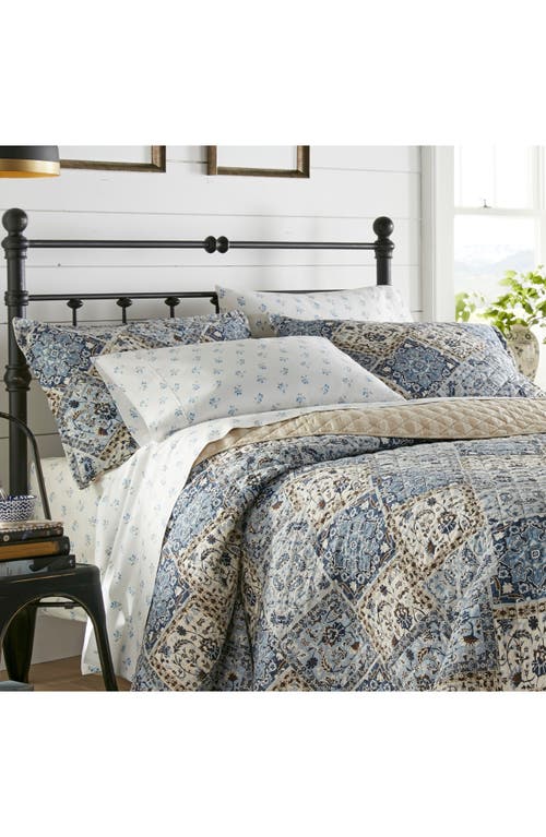 Stone Cottage Arell Reversible Quilt & Sham Set In Blue