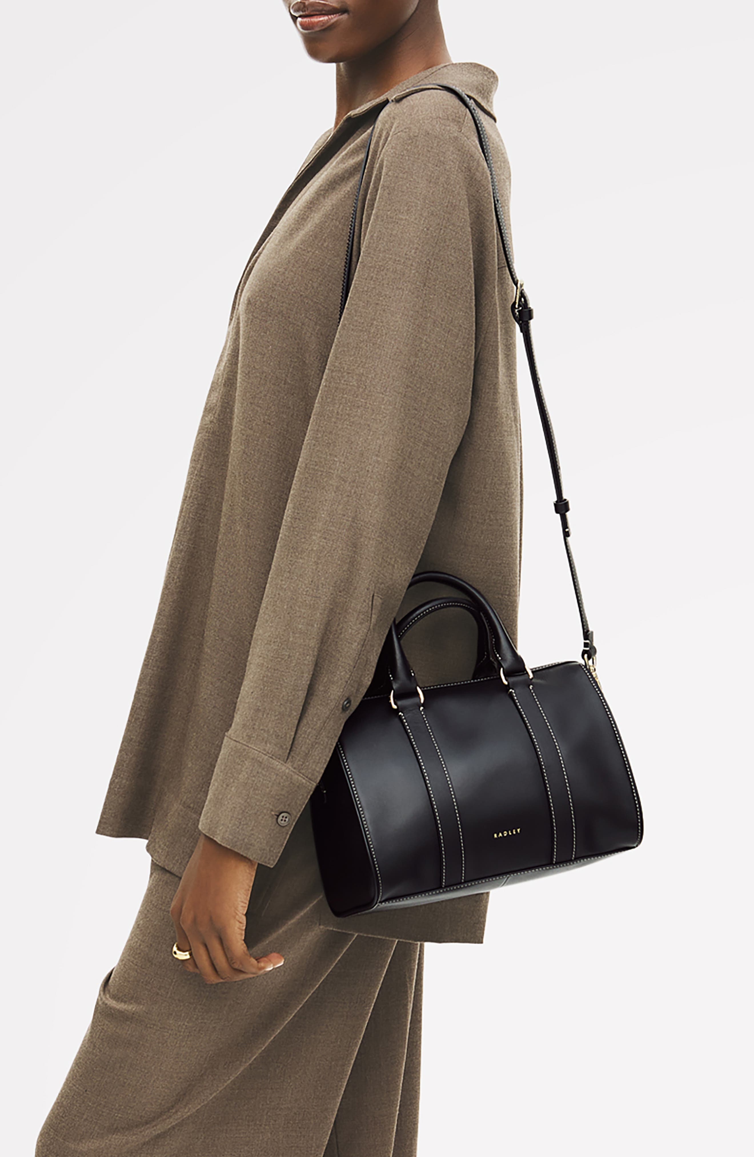 Radley Noble Alley Zip Top Handle Bag, Alternate, color, Black