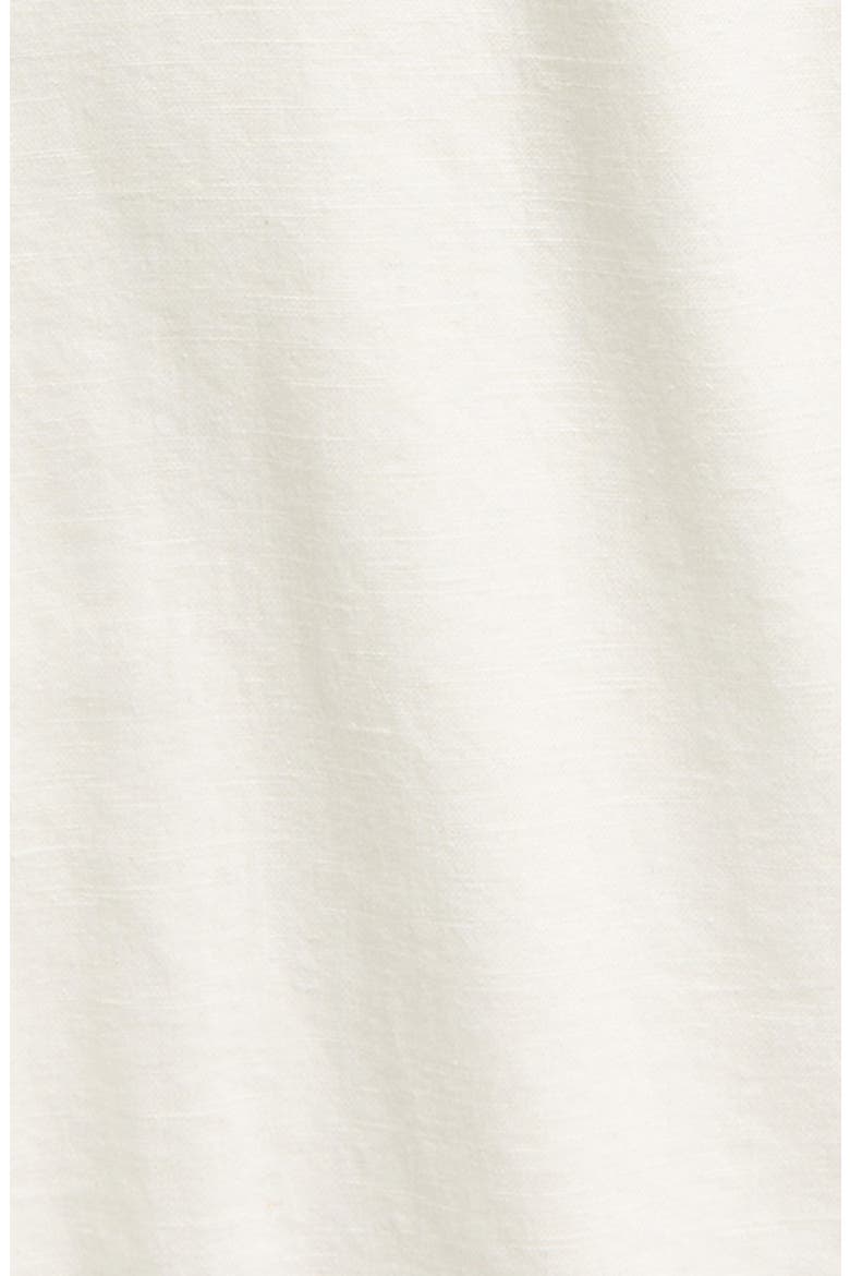 Kids' Short Sleeve Cotton & Linen Pocket Henley, Alternate, color, CREAM